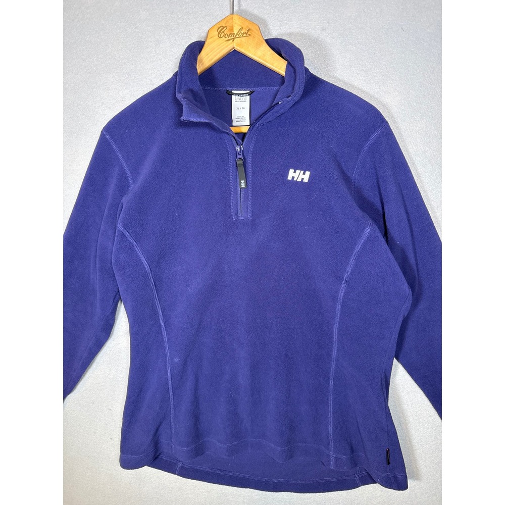 Helly Hansen Daybreaker Polartec Fleece Pullover Purple Quarter Zip Women's XL